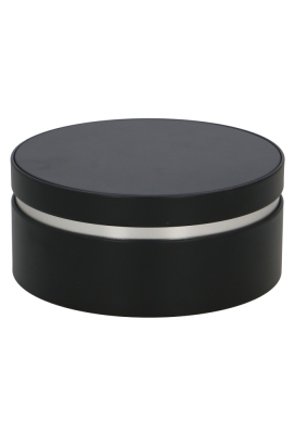 Blikken Zwart Rond 18x8cm 12stuks