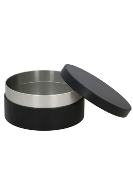 Blikken Zwart Rond 18x8cm 12stuks