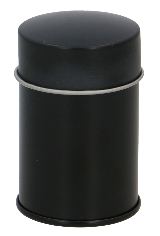 Blikken Zwart Rond Met Strooikop 4.5x6.3cm 36stuks