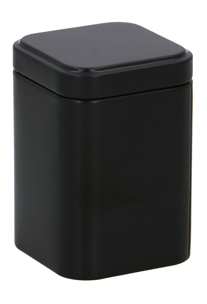 Blikken Zwart Vierkant Inzetdeksel & Hout 5.7x5.7x8.2cm 24stuks