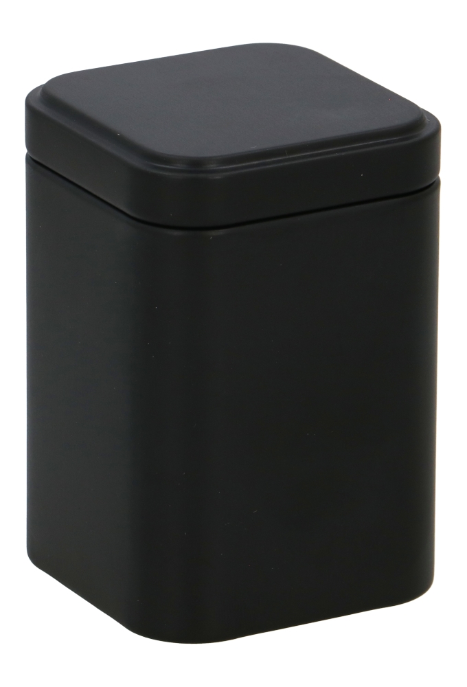 Blikken Zwart Vierkant Kruidenpotje 5.7x5.7x7cm 24stuks