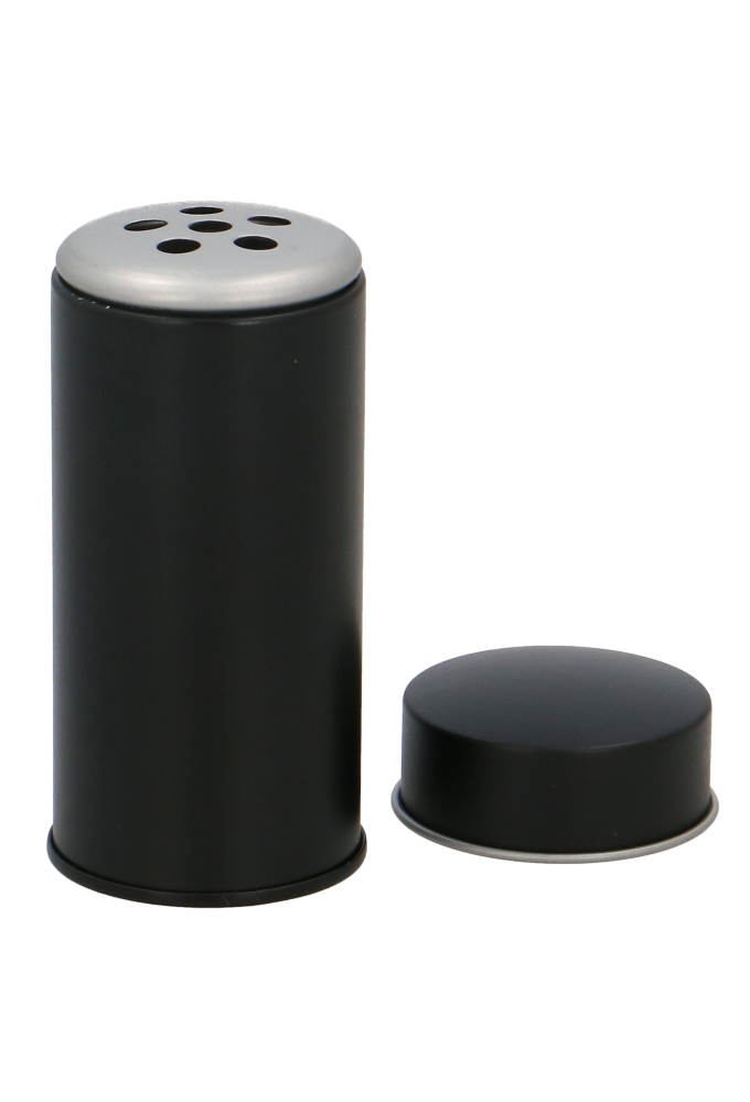 Blikken Zwart Rond Met Strooikop 4.5x8.5cm 36stuks