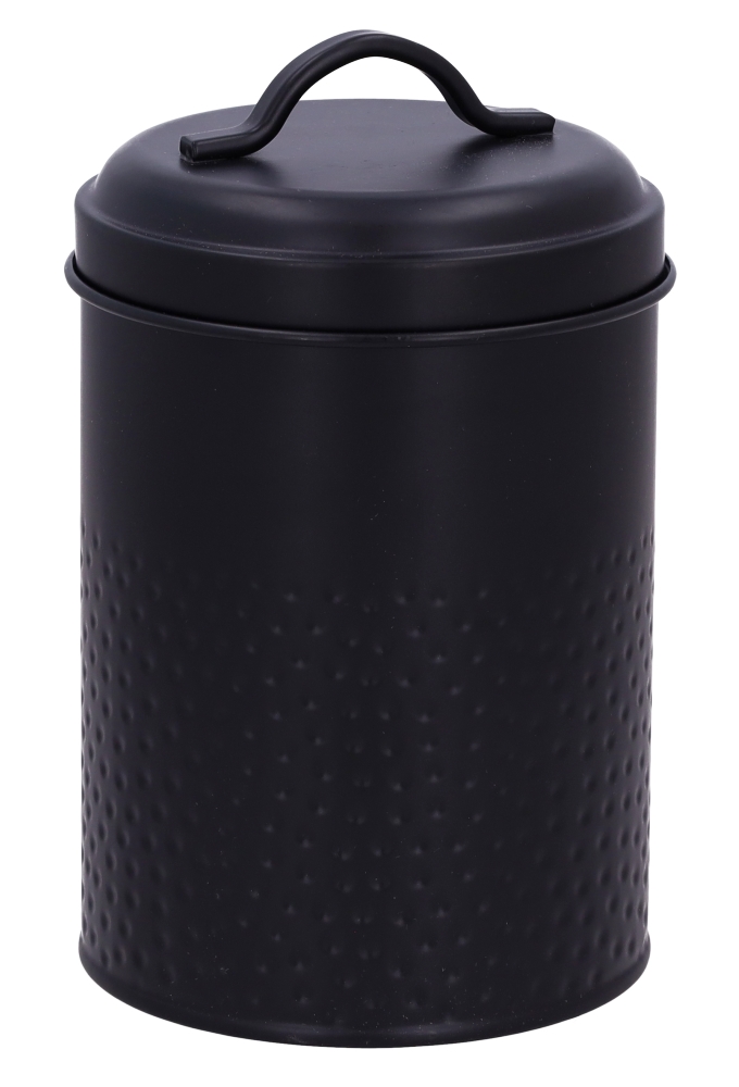 Blikken Zwart Rond Met Handvat 11x15cm 12stuks