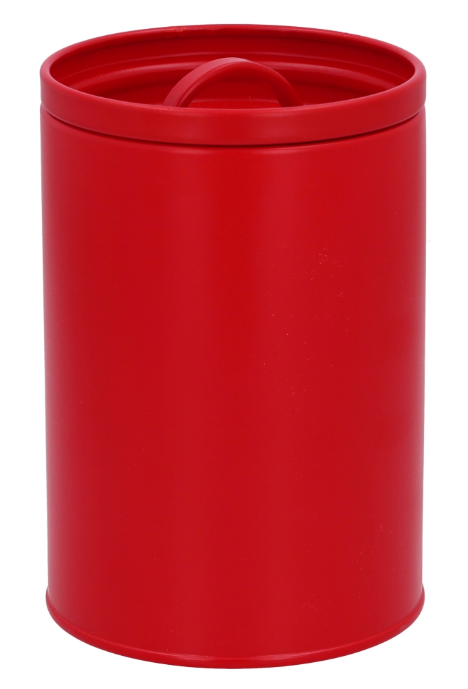 Blikken Rood Rond Met Handvat 11x15.5cm 12stuks
