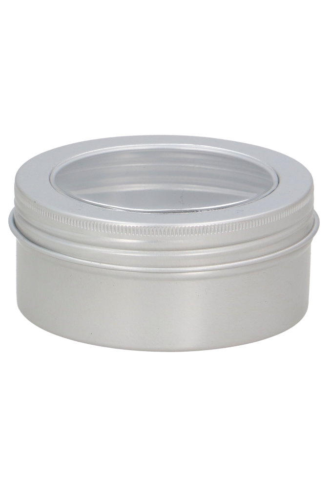 Blikken Blanco Rond Met Venster 100ml 8.2x2.8cm 50stuks