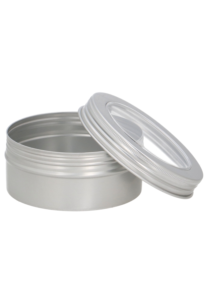 Blikken Blanco Rond Met Venster 100ml 8.2x2.8cm 50stuks