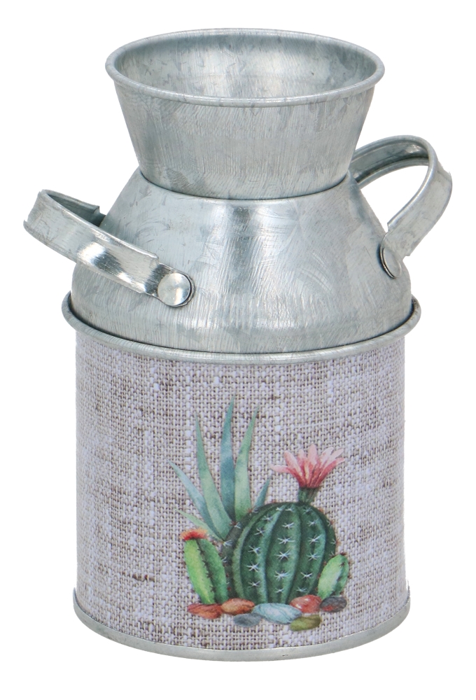 Blikken Melkus Met Cactus 6x10cm 12stuks