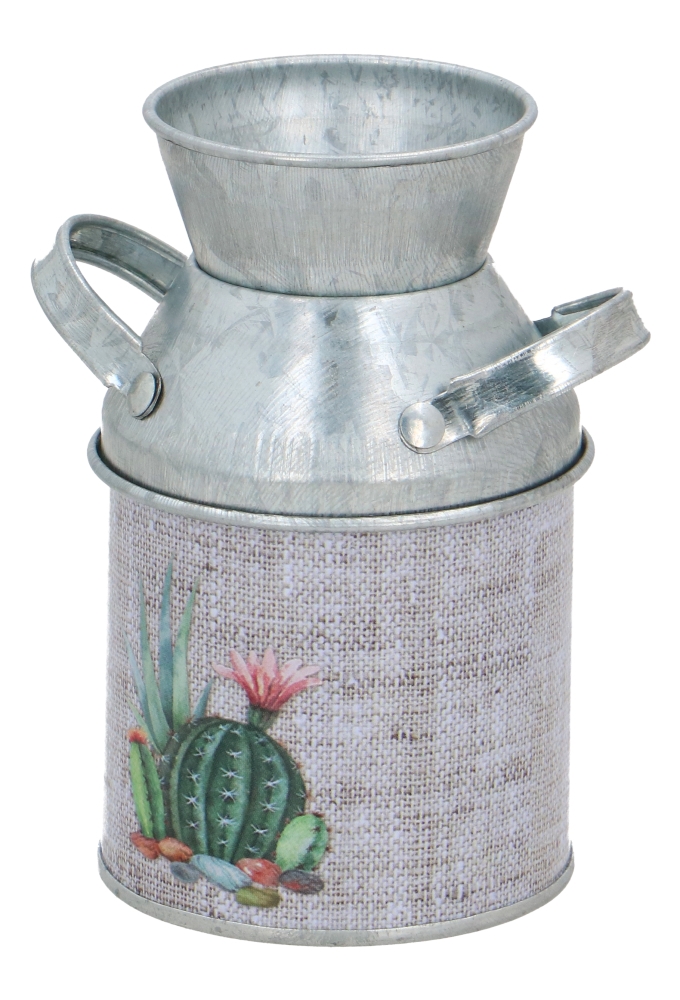 Blikken Melkus Met Cactus 6x10cm 12stuks