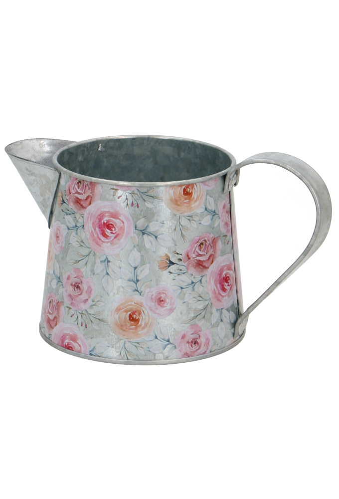 Blikken Gieter Met Rozen 18.5x11.5x9.5cm 6stuks