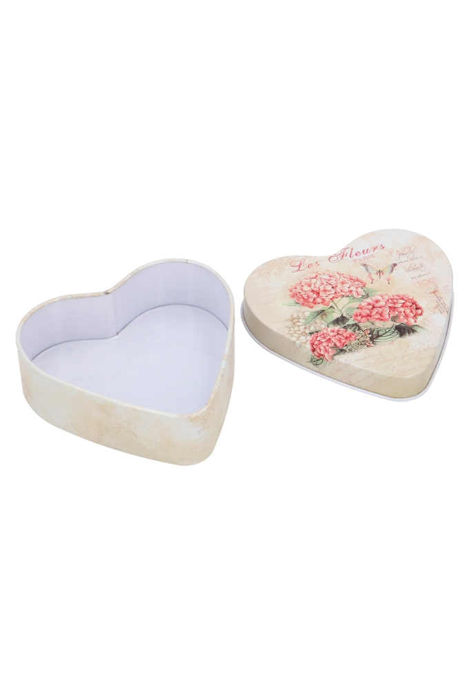 Blikken Hart Hortensia S 10x9.5x3cm 12stuks Blikken Hart Hortensia S 10x9.5x3cm 12stuks