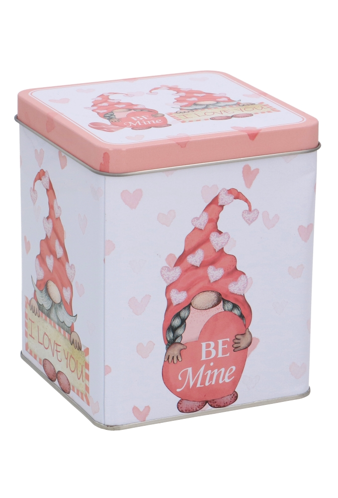 Blikken Vierkant Verliefd 12x12x14.5cm 12stuks Blikken Vierkant Verliefd 12x12x14.5cm 12stuks