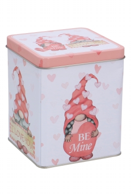 Blikken Vierkant Verliefd 12x12x14.5cm 12stuks Blikken Vierkant Verliefd 12x12x14.5cm 12stuks