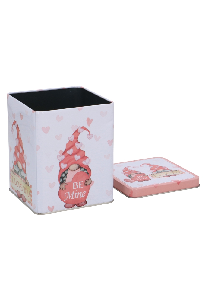 Blikken Vierkant Verliefd 12x12x14.5cm 12stuks