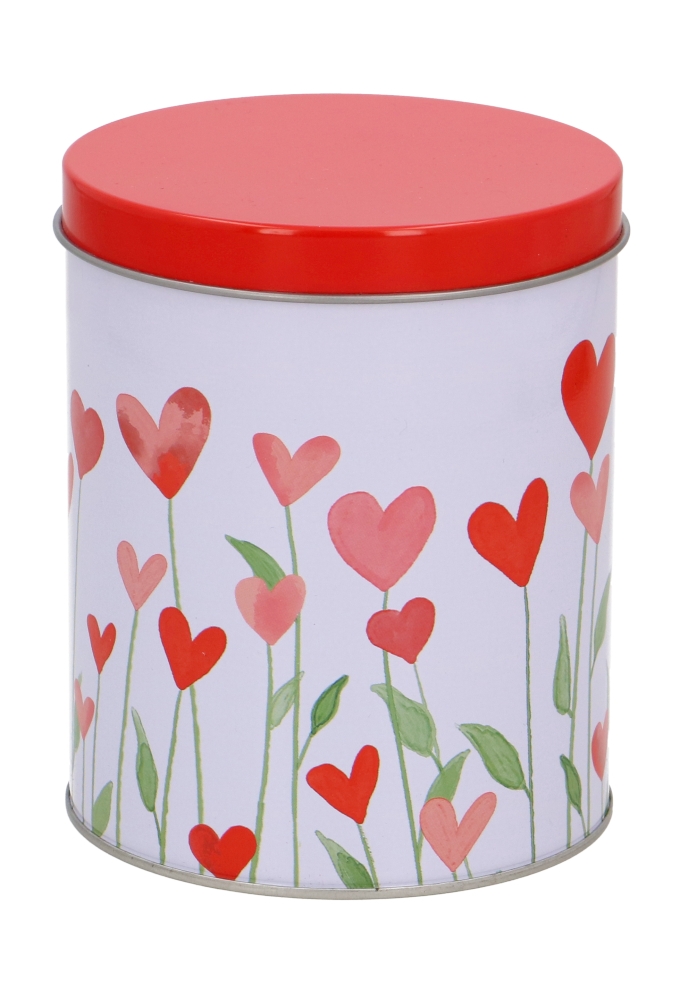 Blikken Rond Hartjes 11x13cm 12stuks