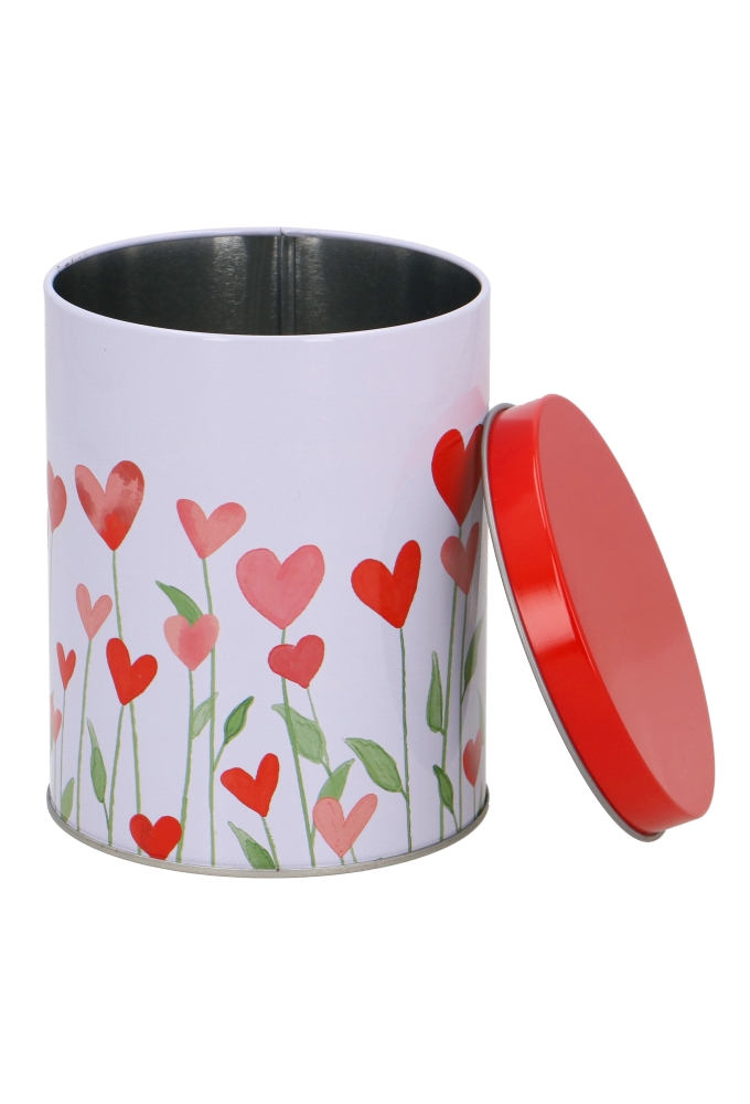 Blikken Rond Hartjes 11x13cm 12stuks