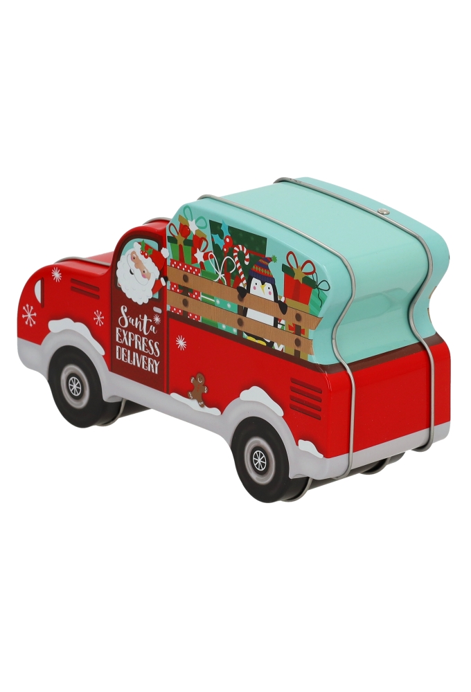 Blikken Kerstauto 19x6.3x11cm 12stuks