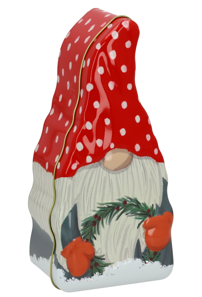 Blikken Kabouter Muts & Kerstkrans 21x10x7.1cm 12stuks