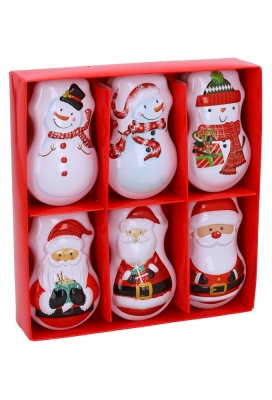 Blikken Kersthangers 11x7x5.5cm 6stuks Blikken Kersthangers 11x7x5.5cm 6stuks