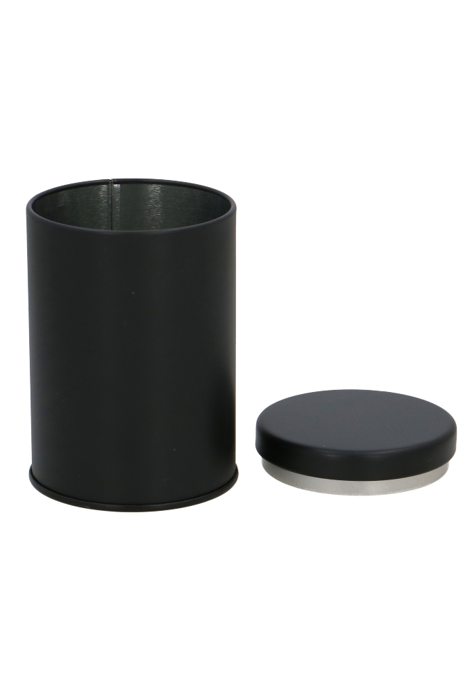 Blikken Zwart Rond 7.6x11.5cm 12stuks