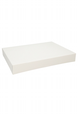 Geschenkdoos Cateringdoos Lino Wit 42x32x6cm 10stuks Geschenkdoos Cateringdoos Lino Wit 42x32x6cm 10stuks