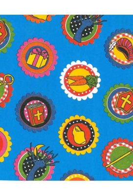 Sintpapier Trendy 70grs Kruidnootjes Carnaval Blauw 30cm x 200meter Sintpapier Trendy 70grs Kruidnootjes Carnaval Blauw 30cm x 200meter