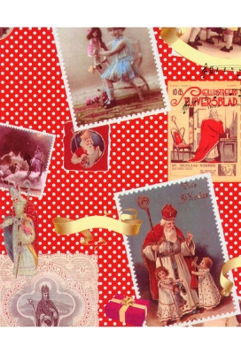 Sintpapier Trendy 80grs Sint Nostalgie Rood 30cm x 200meter Sintpapier Trendy 80grs Sint Nostalgie Rood 30cm x 200meter