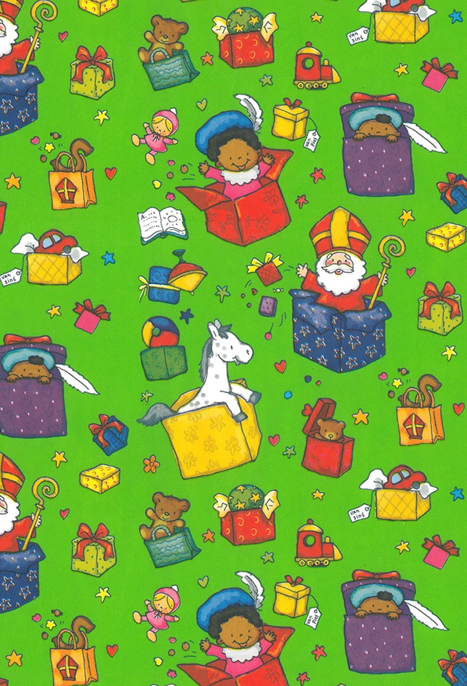 Sintpapier Trendy 70grs Pakjesboot Groen 50cm  x  200meter