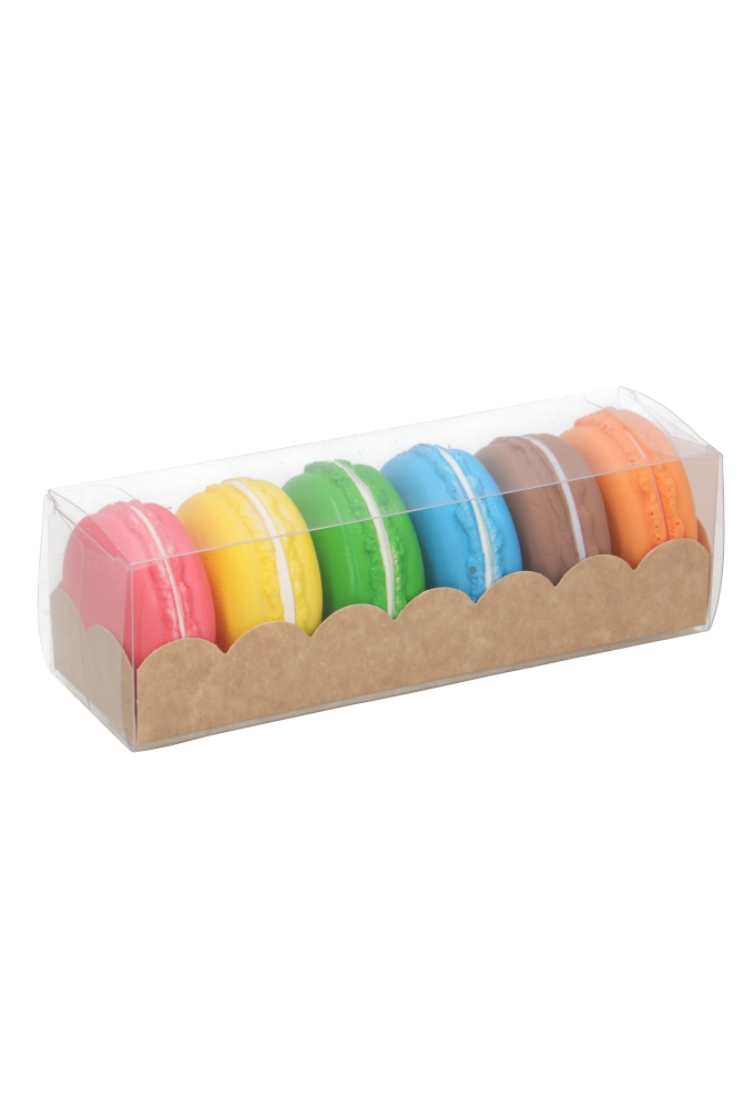 Macarondoosjes Transparant Tiber Kraft 16x5x5cm 6stuks