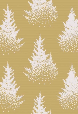 Kerstpapier xmas forest Bruin Kraft 50cm x 250meter