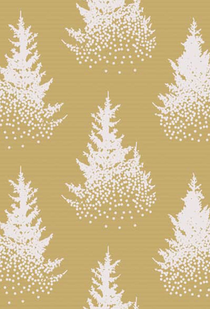 Kerstpapier xmas forest Bruin Kraft 50cm x 250meter