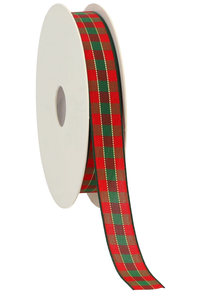 Luxe Kadolint Tartan Schotse Ruit 15mm x 15meter Luxe Kadolint Tartan Schotse Ruit 15mm x 15meter