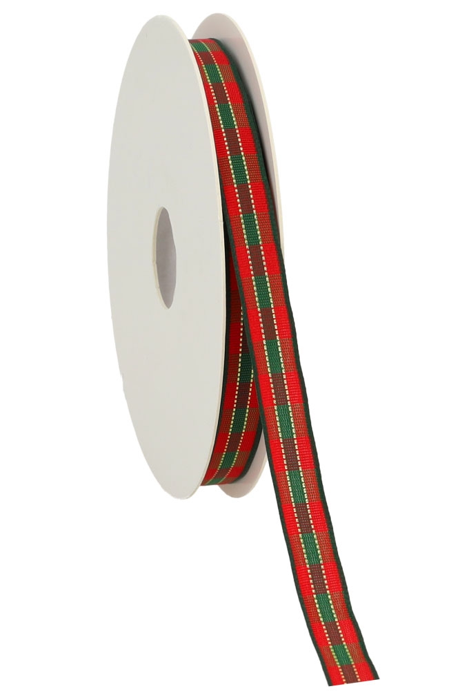 Luxe Kadolint Tartan Schotse Ruit 10mm x 15meter Luxe Kadolint Tartan Schotse Ruit 10mm x 15meter