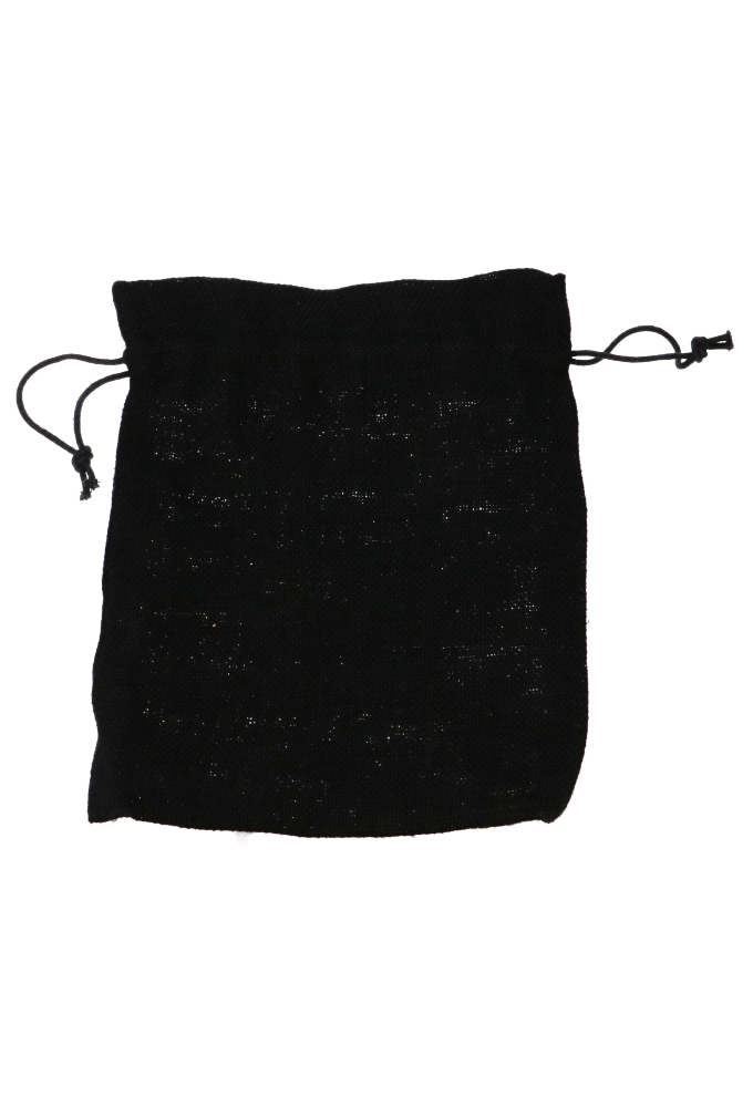 Luxe Kerstzak Jute Merry Christmas Zwart 25x32cm 8 stuks