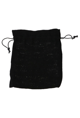 Luxe Kerstzak Jute Merry Christmas Zwart 25x32cm 8 stuks