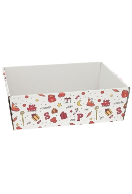 Geschenkdozen Korf Sinterklaas 23x17x8cm 10stuks