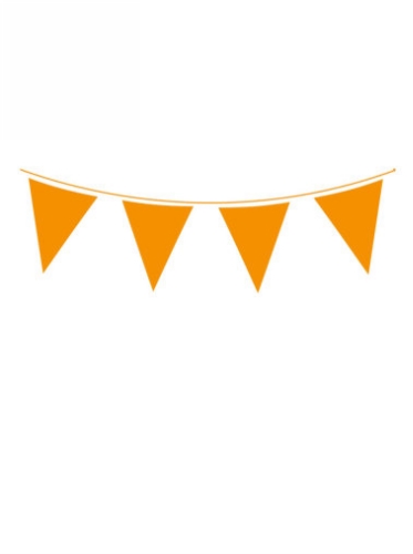 Vlaggenlijn Oranje 20x30cm lengte 10 meter