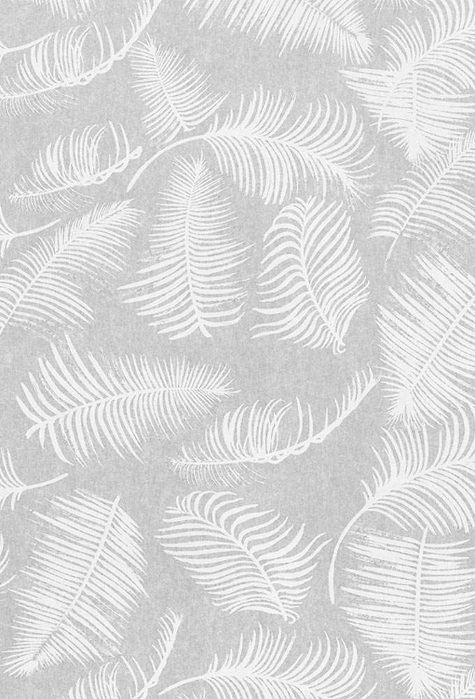 Zijdevloei - Vloeipapier Bedrukt Veren Grijs 50x70cm 500vellen 28gram