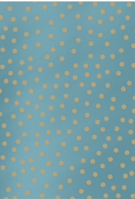 Geschenkpapier Kraft Bruin Blauw met gouden stippen 50cm x 250meter Geschenkpapier Kraft Bruin Blauw met gouden stippen 50cm x 250meter