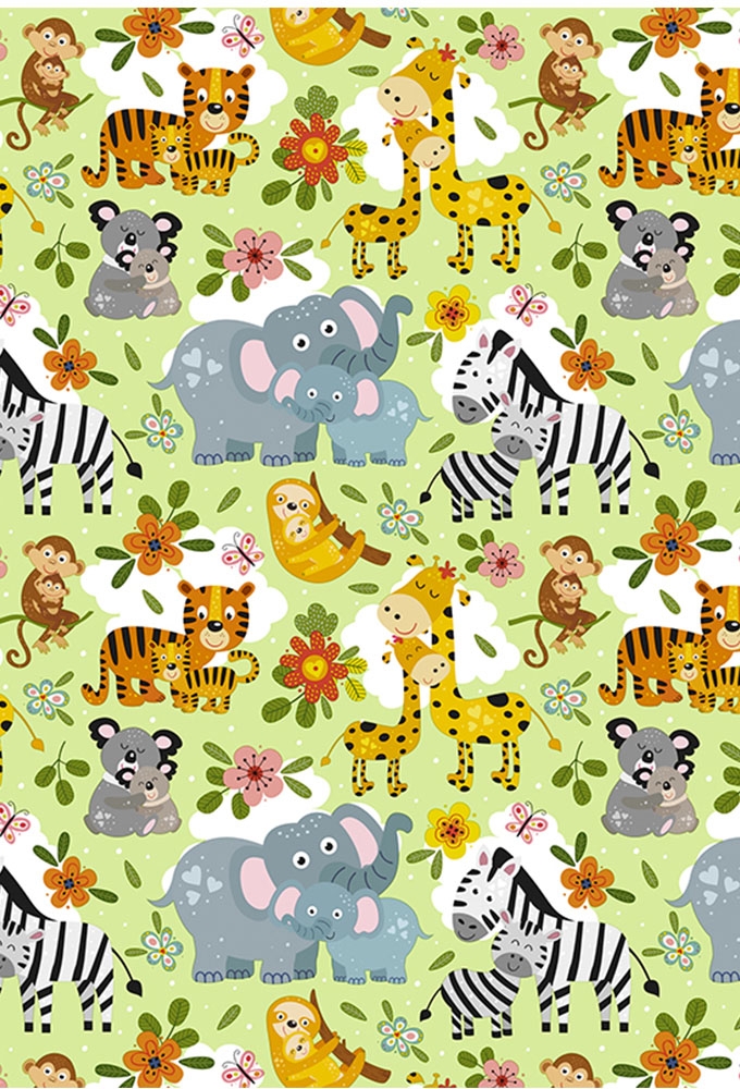 Cadeaupapier Coated Dierenparade 70cm x 200meter