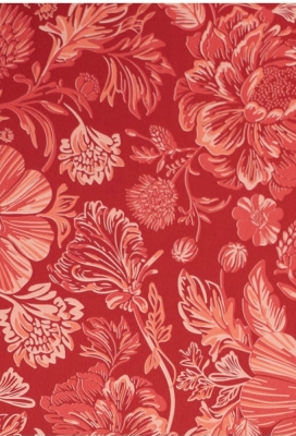 Cadeaupapier Coated Roodroze botanisch 70cm x 200meter