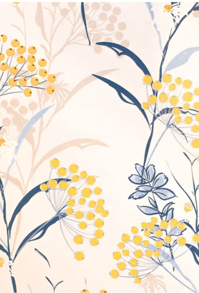 Kadopapier Coated Crème-mimosa print 50x70cm x 250 vellen