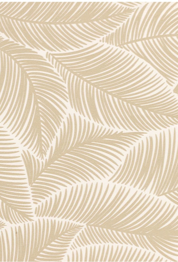 Geschenkpapier Coated Zandkleurige palmbladeren 50cm x 200meter Geschenkpapier Coated Zandkleurige palmbladeren 50cm x 200meter