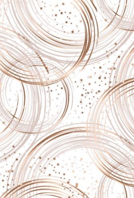 Kadopapier Metallized  Roségouden cirkels 30cm x 100meter