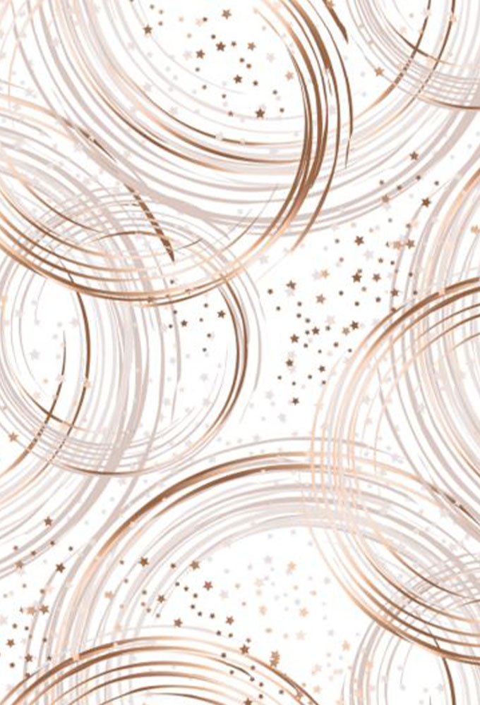 Cadeaupapier Metallized  Roségouden cirkels 70cm x 100meter