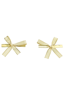 Luxe Strikje Satijn Ivory Met Goud & Clip 6x3.5cm 300stuks lint 1cm Luxe Strikje Satijn Ivory Met Goud & Clip 6x3.5cm 300stuks lint 1cm