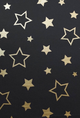 Kerstpapier Coated Papier Sterrenhemel Zwart 50x70cm 250vellen Kerstpapier Coated Papier Sterrenhemel Zwart 50x70cm 250vellen