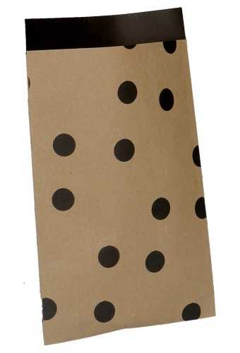 Kadozakjes Gerecycled Nature & Black Dots 12x19cm 200stuks