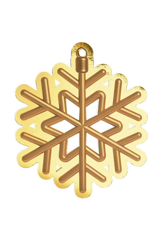 Decoratie Grote Etalage Gouden Sneeuwvlok 27x32cm 1stuks Decoratie Grote Etalage Gouden Sneeuwvlok 27x32cm 1stuks