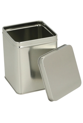 Blikken Blanco Vierkant 8.6x8.6x11cm 1stuks op is op Blikken Blanco Vierkant 8.6x8.6x11cm 1stuks op is op