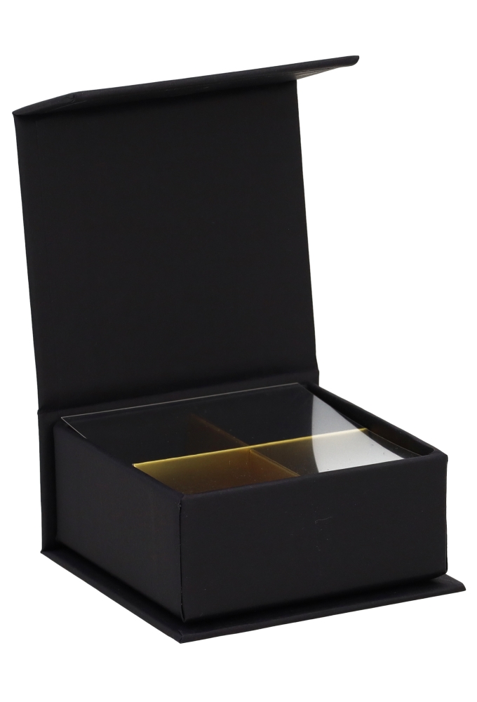 Magneet Bonbondoosjes Mat Zwart 4 Bonbons 6.9x6.9x3cm FSC® 10stuks